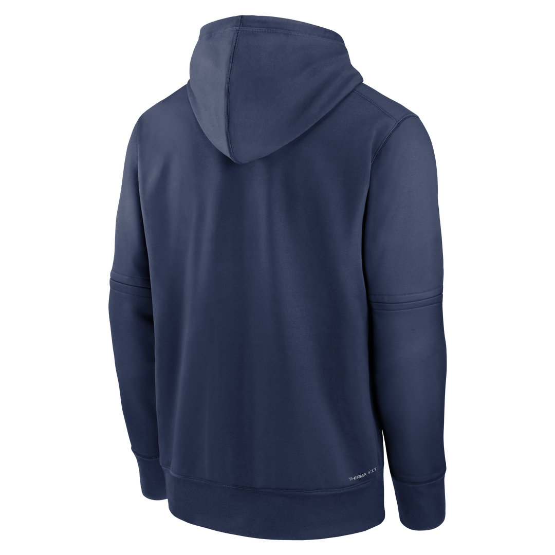 RAYS MEN'S NAVY NIKE PREGAME PERFORMANCE PULLOVER HOODIE