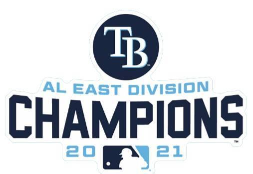 RAYS 2021 AL EAST DIVISION CHAMPIONS DECAL - The Bay Republic | Team Store of the Tampa Bay Rays & Rowdies