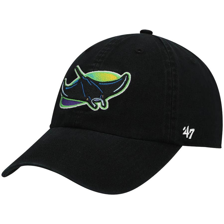 RAYS BLACK 2000 DEVIL RAYS LOGO CLEAN UP ADJUSTABLE HAT - The Bay Republic | Team Store of the Tampa Bay Rays & Rowdies