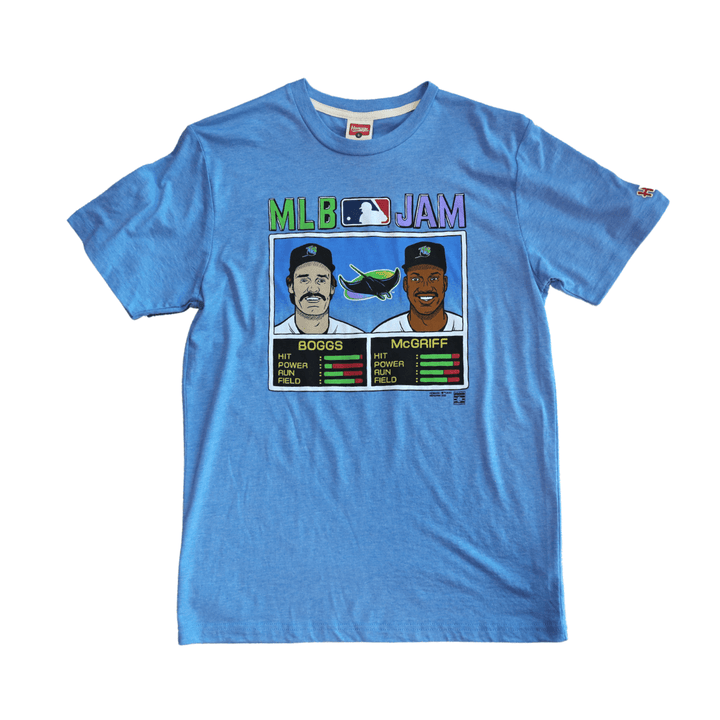 RAYS BLUE MLB JAM BOGGS + MCGRIFF T-SHIRT - The Bay Republic | Team Store of the Tampa Bay Rays & Rowdies