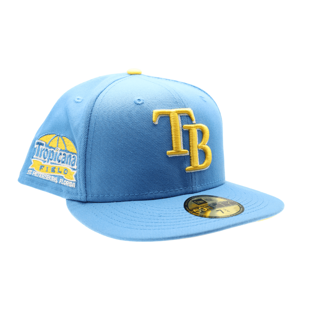 RAYS BLUE YELLOW TB TROPICANA FIELD 59FIFTY NEW ERA FITTED CAP - The Bay Republic | Team Store of the Tampa Bay Rays & Rowdies