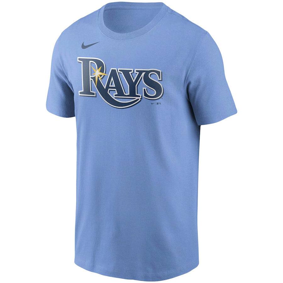 RAYS COLUMBIA BLUE RANDY AROZARENA NAME AND NUMBER T-SHIRT - The Bay Republic | Team Store of the Tampa Bay Rays & Rowdies