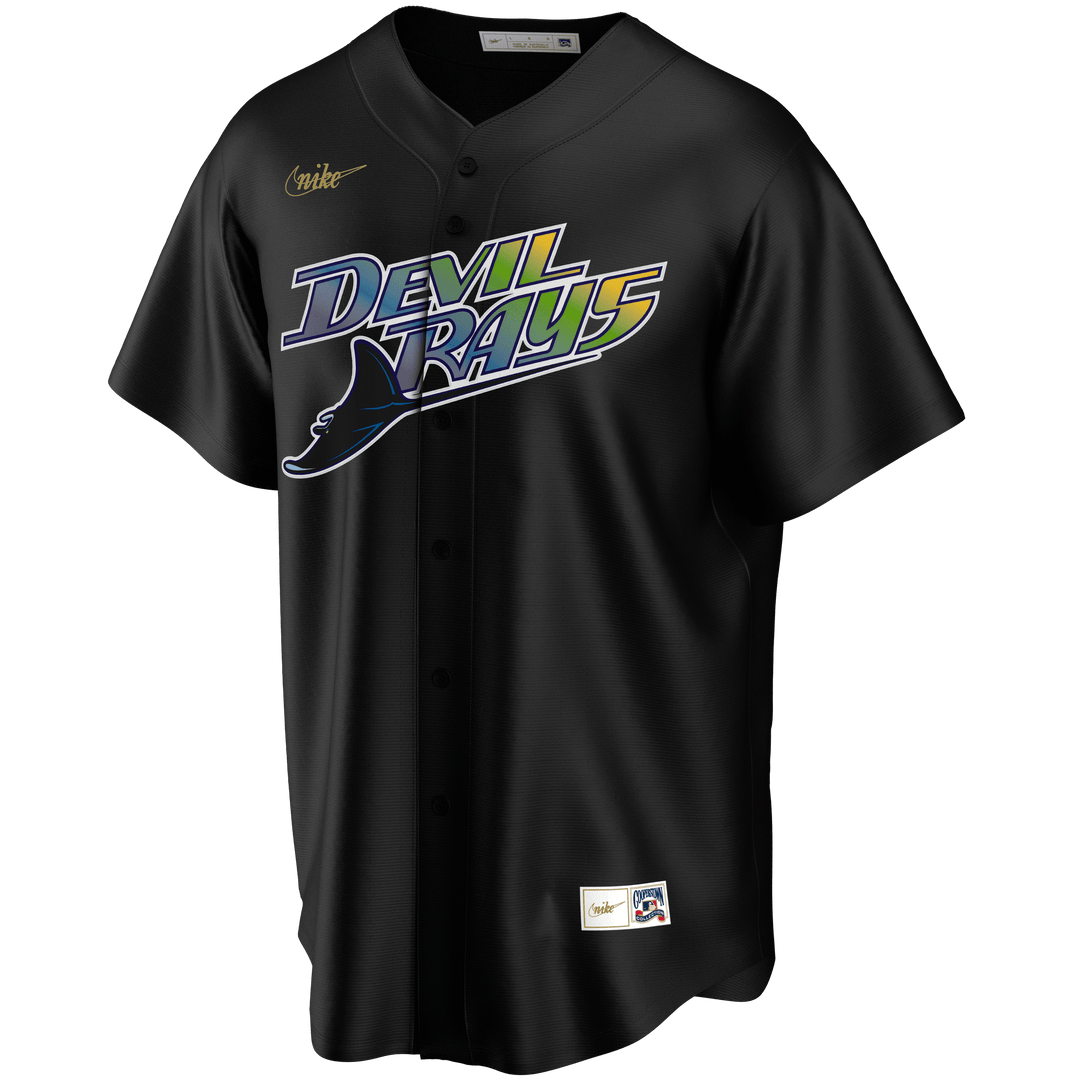 Tampa Bay Rays Black Devil Rays Cooperstown Replica Jersey The