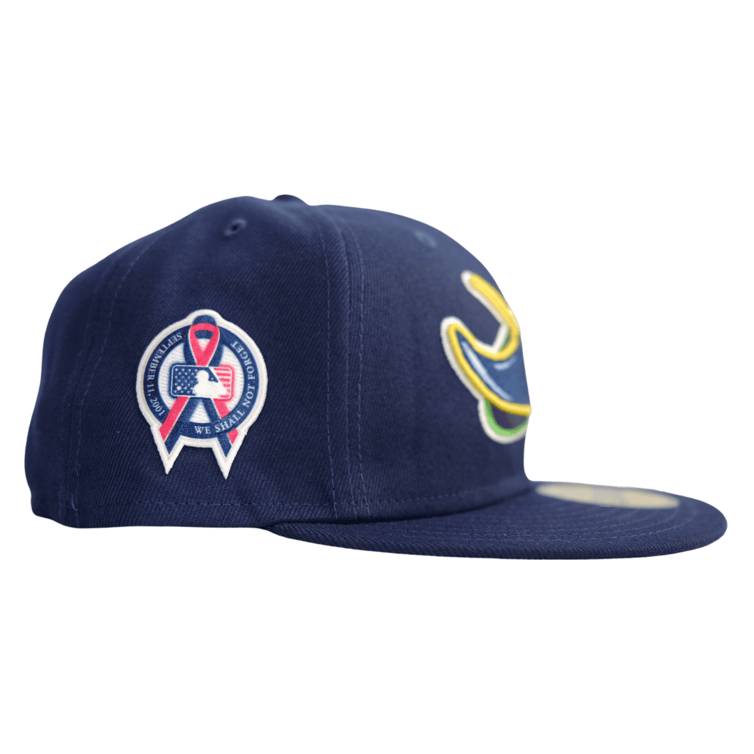 Rays New Era Navy Devil Rays 9/11 Memorial Patch 59Fifty Fitted Hat – The  Bay Republic