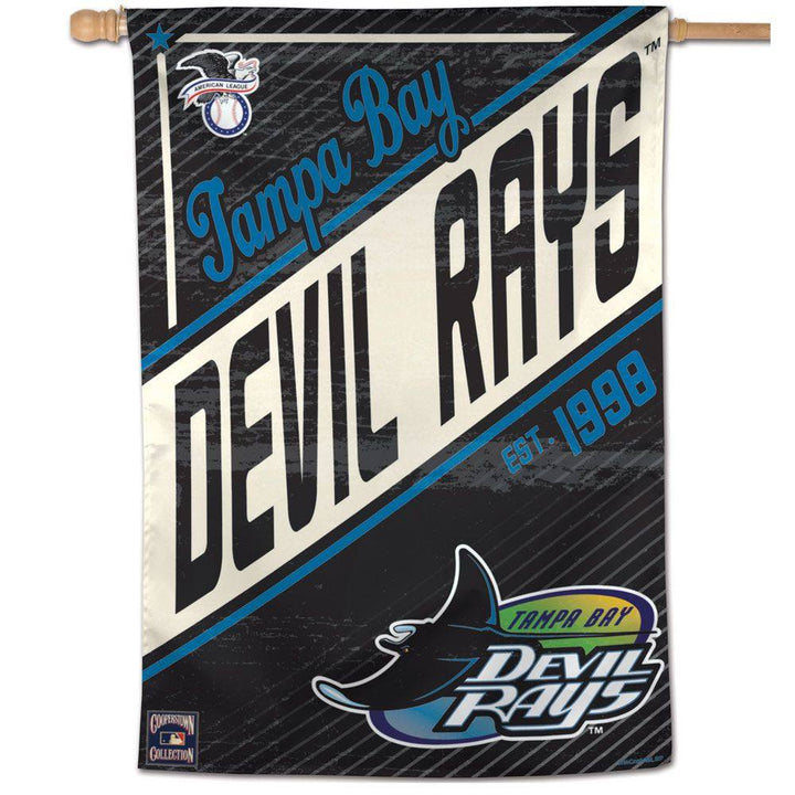 RAYS DEVIL RAYS COOPERSTOWN VERTICAL FLAG - The Bay Republic | Team Store of the Tampa Bay Rays & Rowdies