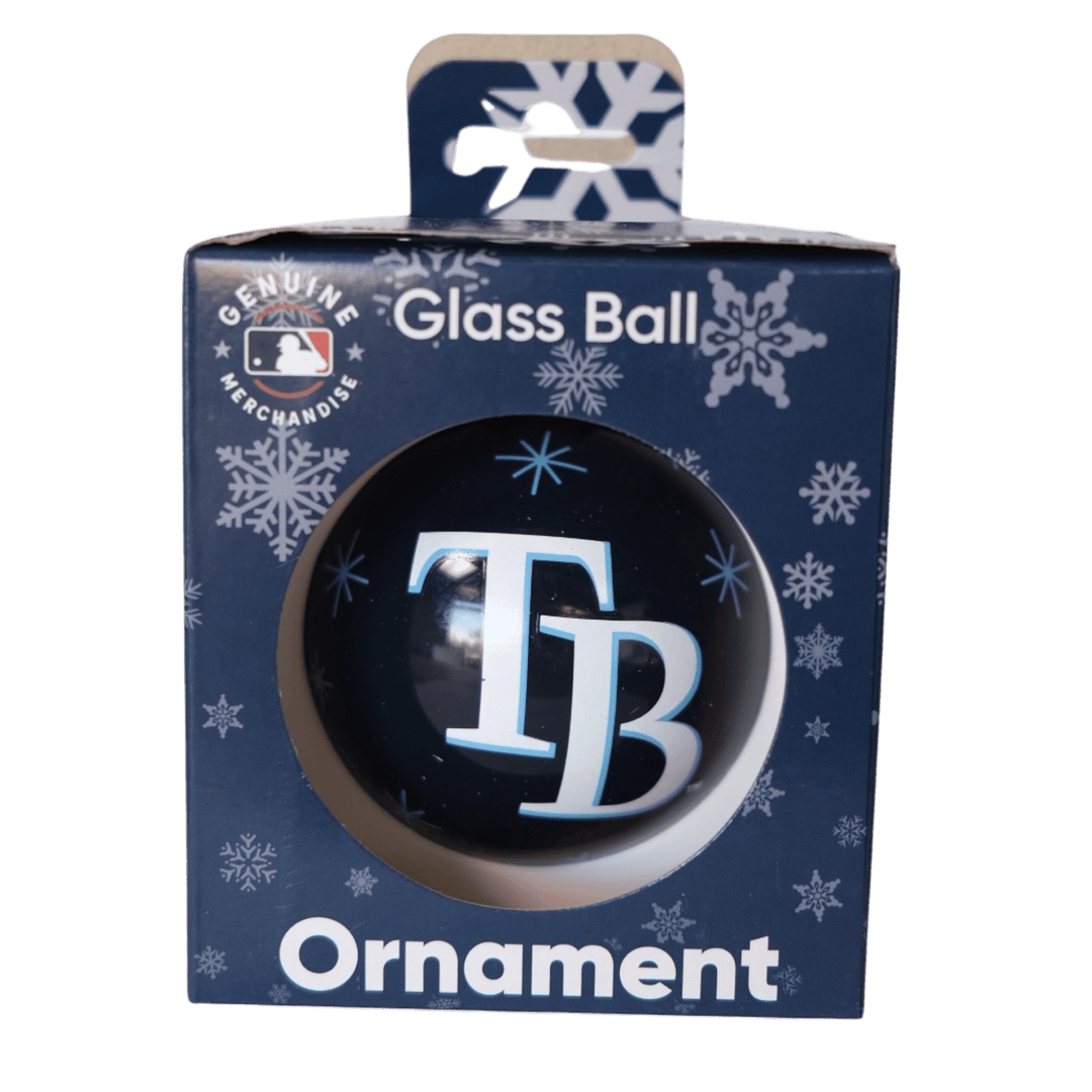 RAYS GLASS BALL TB ORNAMENT - The Bay Republic | Team Store of the Tampa Bay Rays & Rowdies