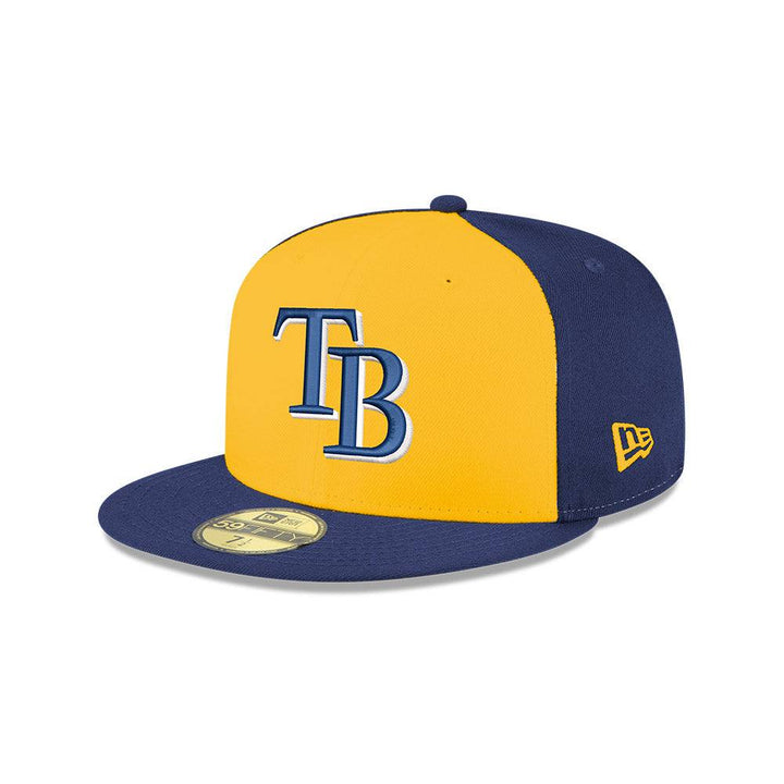 RAYS GOLD & NAVY NEW ERA 5950 TB CAP - The Bay Republic | Team Store of the Tampa Bay Rays & Rowdies