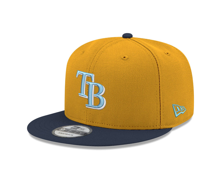 RAYS GOLD AND NAVY TB NEW ERA 9FIFTY SNAPBACK HAT - The Bay Republic | Team Store of the Tampa Bay Rays & Rowdies