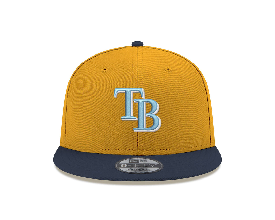 RAYS GOLD AND NAVY TB NEW ERA 9FIFTY SNAPBACK HAT - The Bay Republic | Team Store of the Tampa Bay Rays & Rowdies