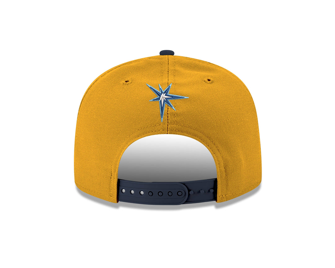 RAYS GOLD AND NAVY TB NEW ERA 9FIFTY SNAPBACK HAT - The Bay Republic | Team Store of the Tampa Bay Rays & Rowdies