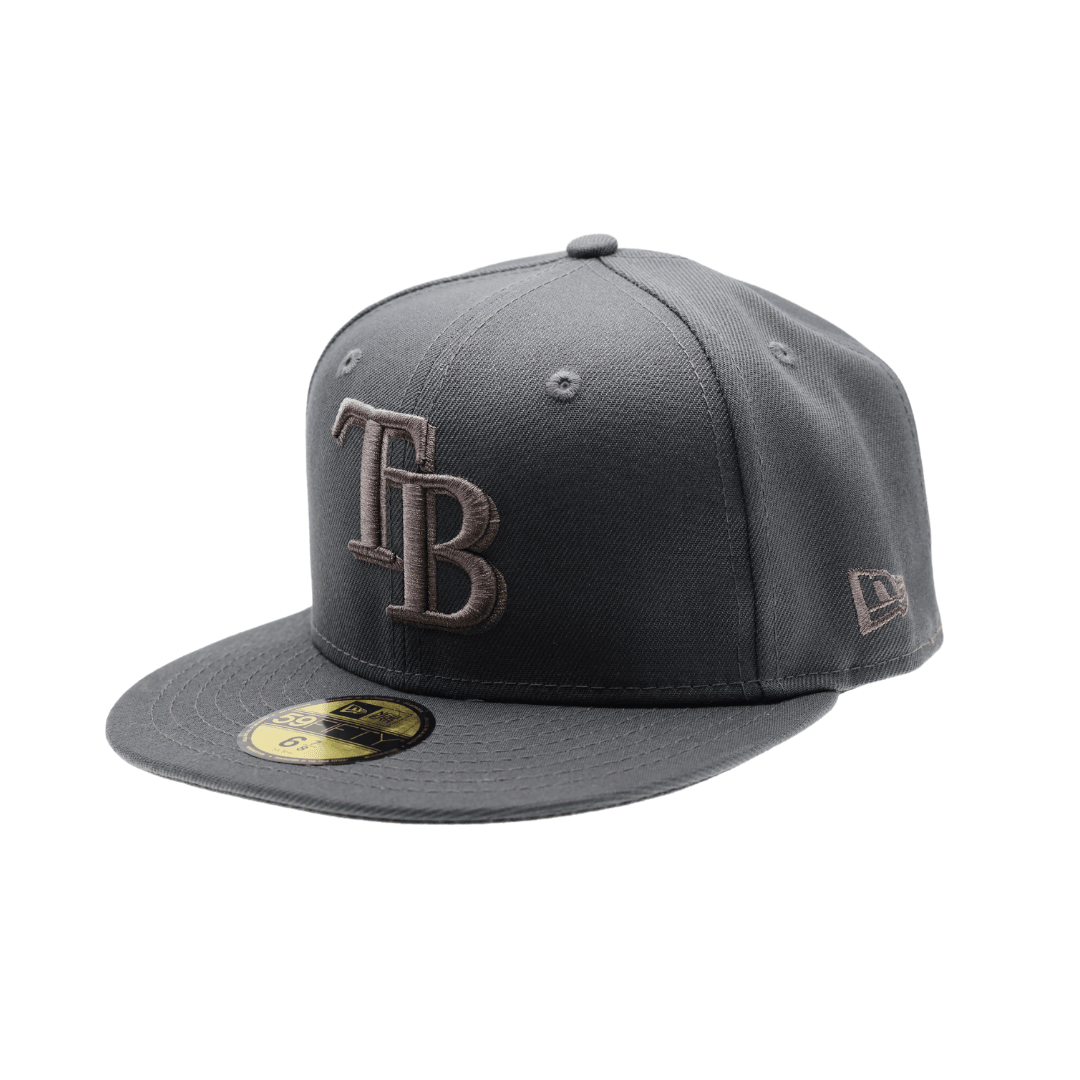 RAYS GRAPHITE TB 59FIFTY NEW ERA FITTED CAP - The Bay Republic | Team Store of the Tampa Bay Rays & Rowdies