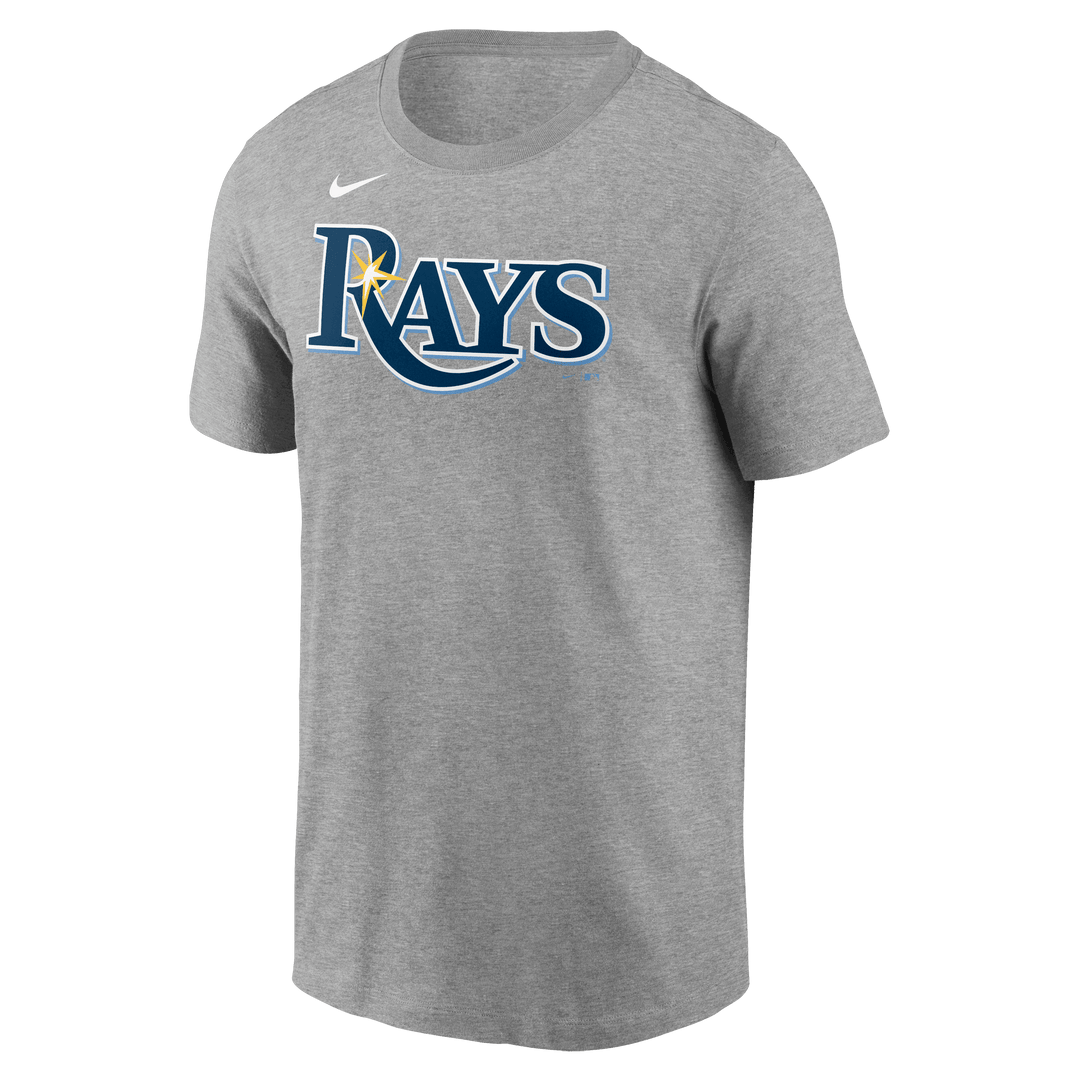 RAYS GREY RANDY AROZARENA NAME AND NUMBER T-SHIRT - The Bay Republic | Team Store of the Tampa Bay Rays & Rowdies