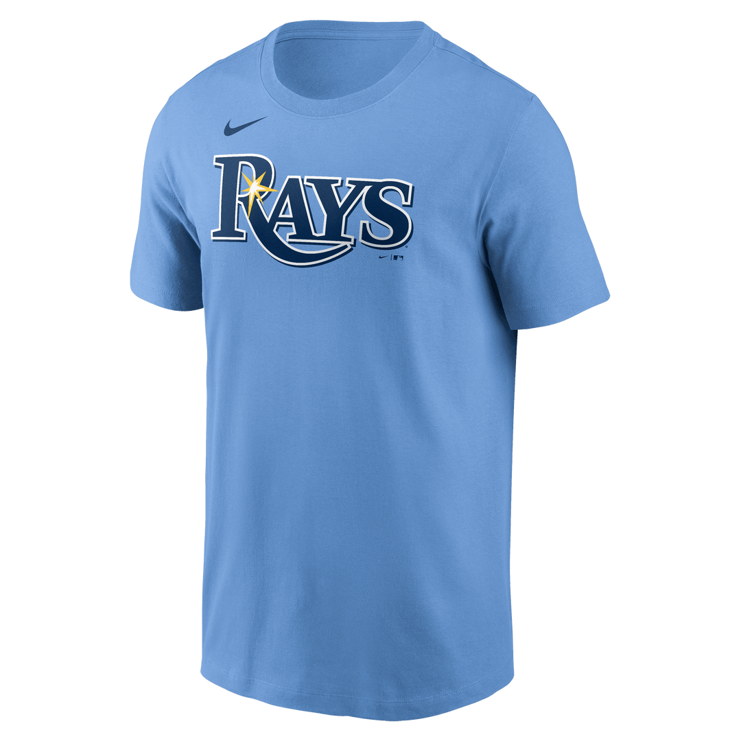 RAYS LIGHT BLUE WORDMARK T-SHIRT - The Bay Republic | Team Store of the Tampa Bay Rays & Rowdies