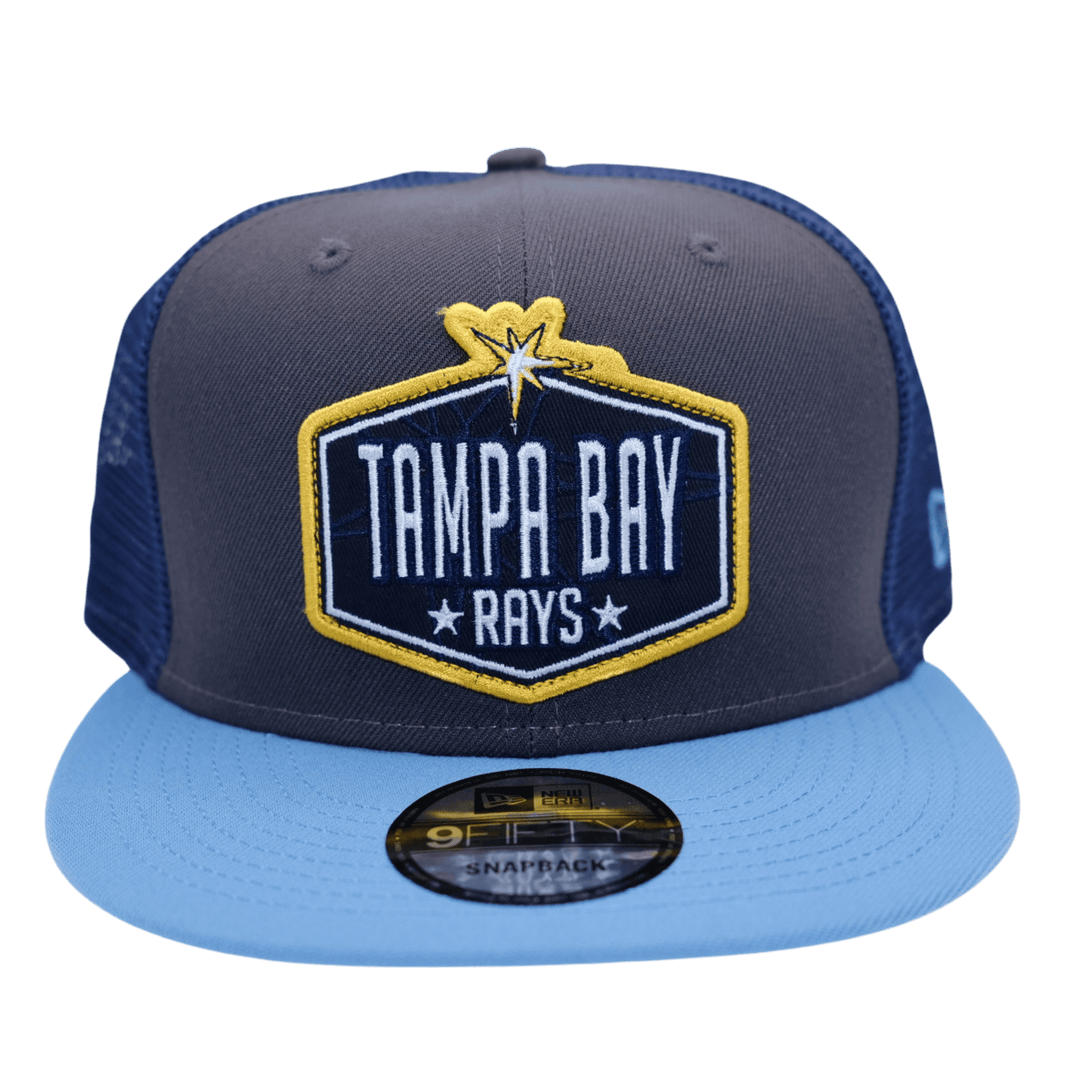 RAYS MEN'S BURST DRAFT TRUCKER NEW ERA 9FIFTY SNAPBACK HAT - The Bay Republic | Team Store of the Tampa Bay Rays & Rowdies