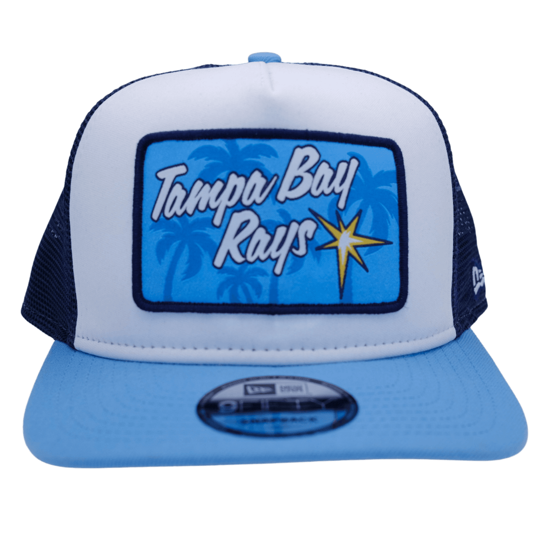 RAYS MEN'S BURST PATCH TRUCKER 9FIFTY SNAPBACK - The Bay Republic | Team Store of the Tampa Bay Rays & Rowdies