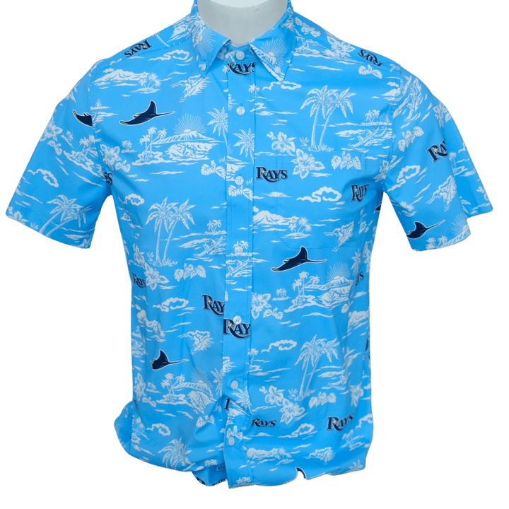 RAYS MEN'S COLUMBIA BLUE DEVIL RAYS PERFORMANCE POLO - The Bay Republic | Team Store of the Tampa Bay Rays & Rowdies