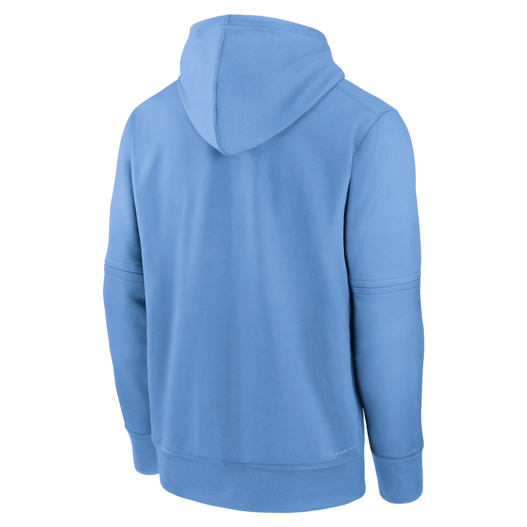 Rays Men s Nike Columbia Blue Pregame Performance Pullover Hoodie