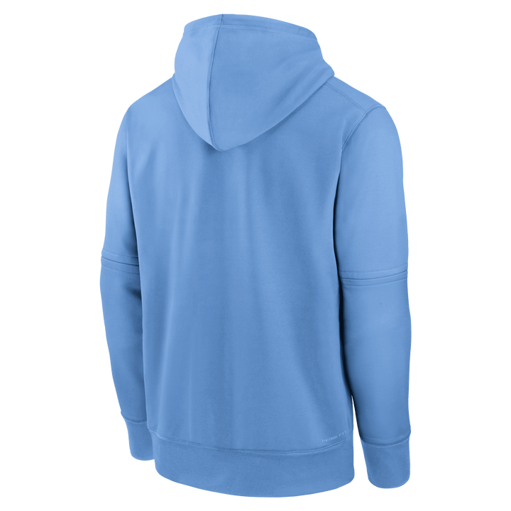 RAYS MEN'S COLUMBIA BLUE NIKE PREGAME PERFORMANCE PULLOVER HOODIE - The Bay Republic | Team Store of the Tampa Bay Rays & Rowdies