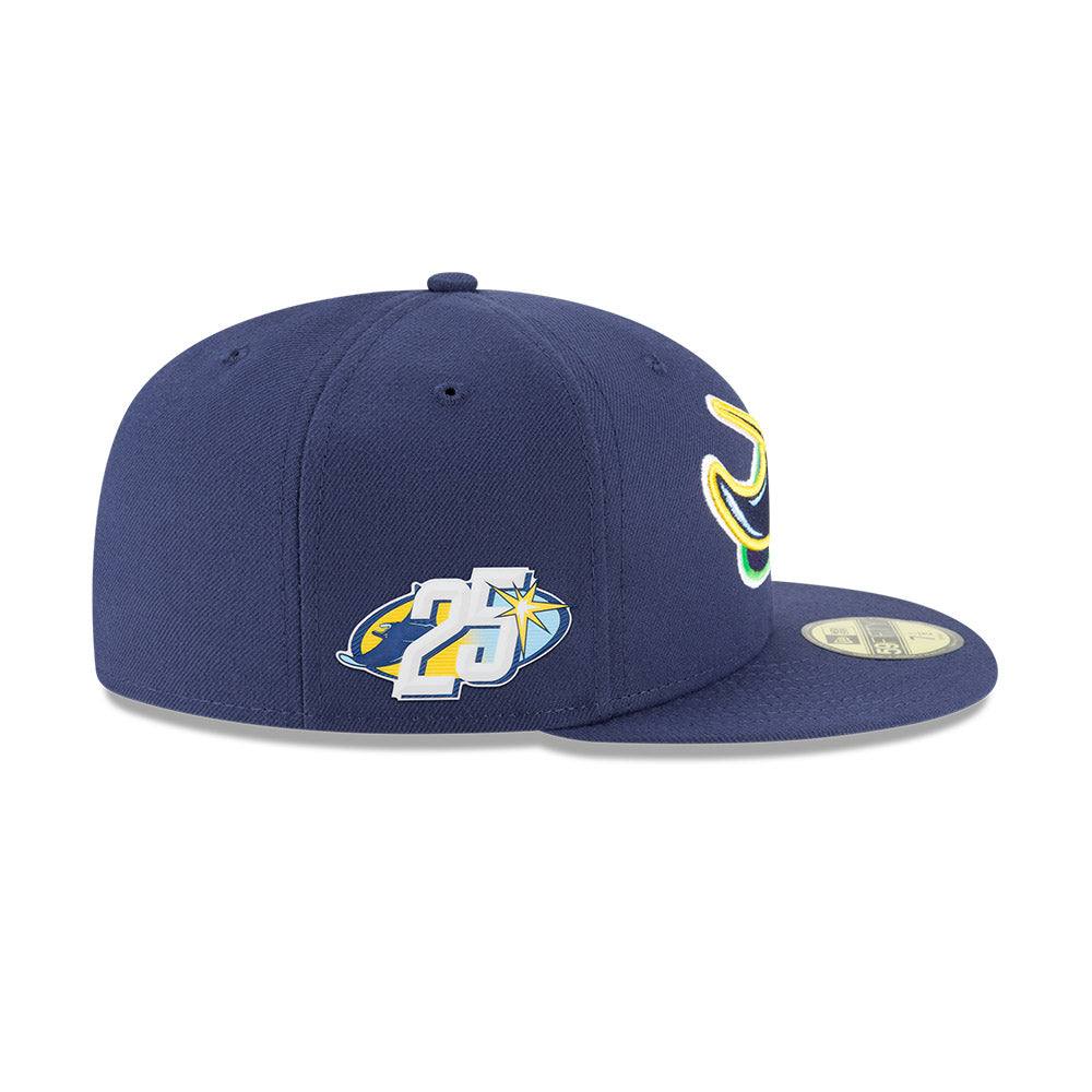 RAYS NAVY 25TH ANNIVERSARY ALT 5950 NEW ERA FITTED CAP - The Bay Republic | Team Store of the Tampa Bay Rays & Rowdies