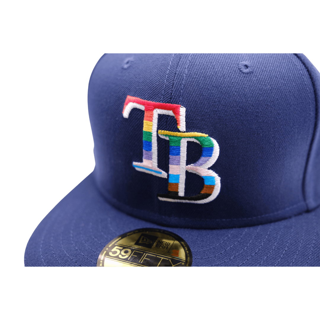 Rays New Era Navy Pride On-Field 59Fifty Fitted Hat