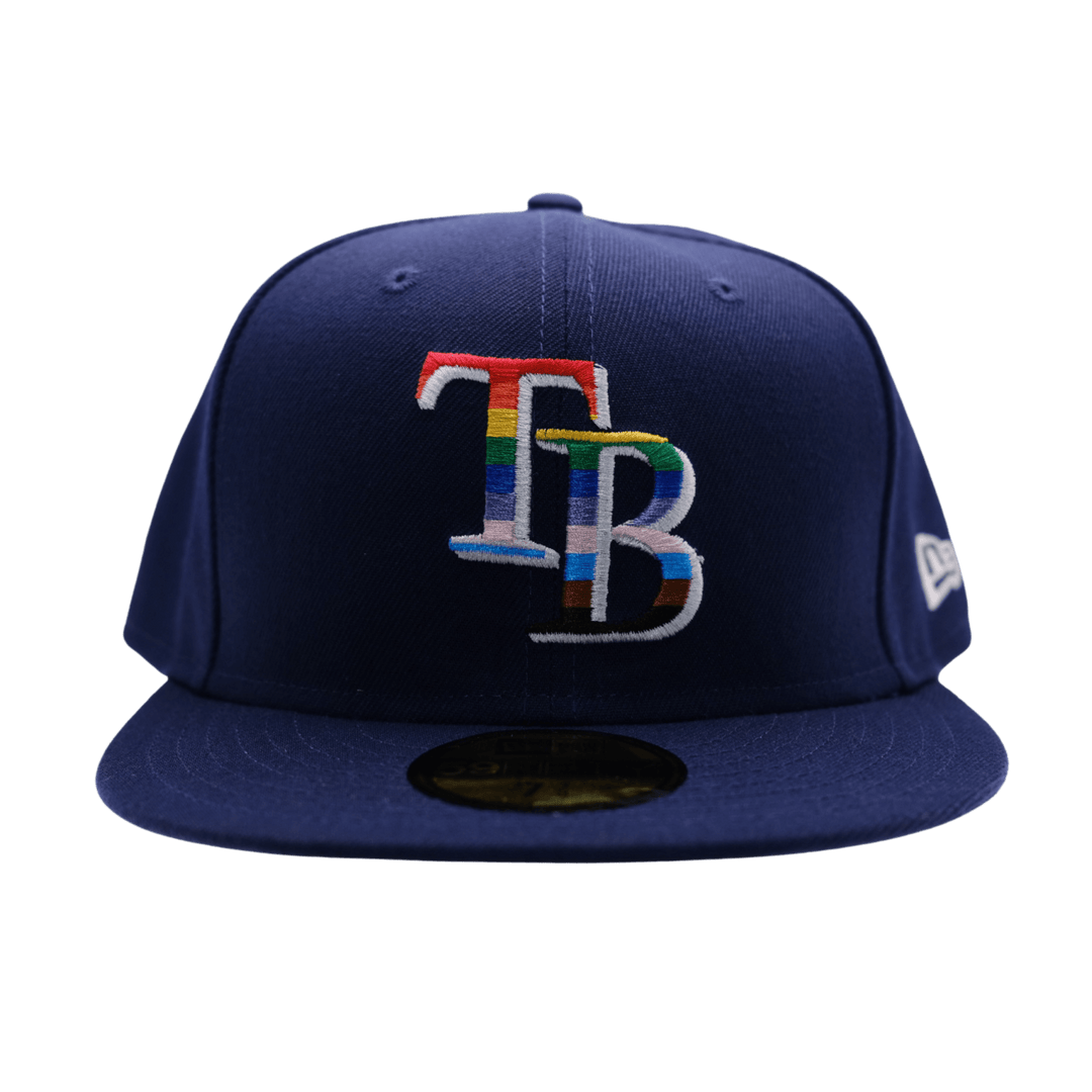 RAYS NAVY PRIDE ON-FIELD NEW ERA 59FIFTY FITTED HAT - The Bay Republic | Team Store of the Tampa Bay Rays & Rowdies