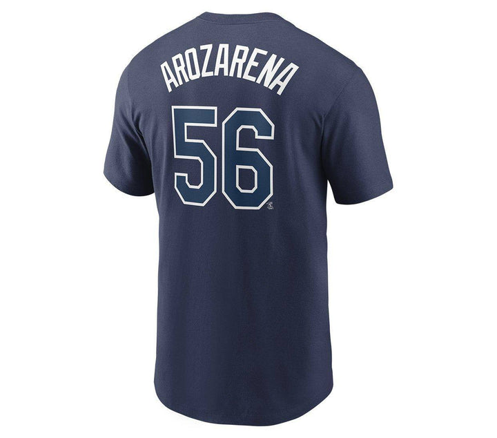 RAYS NAVY RANDY AROZARENA NAME AND NUMBER T-SHIRT - The Bay Republic | Team Store of the Tampa Bay Rays & Rowdies