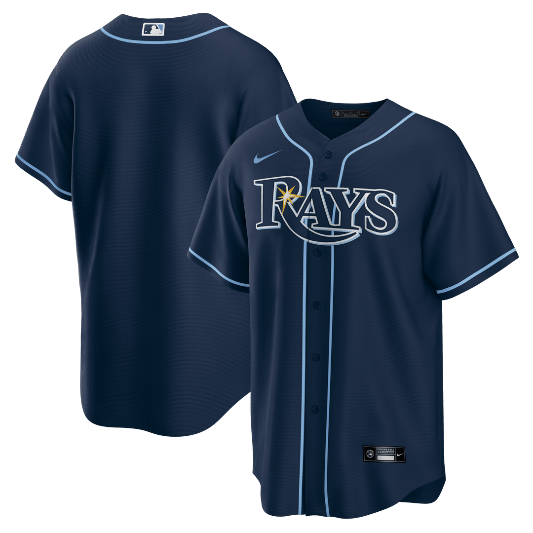 RAYS NAVY REPLICA MENS JERSEY-ALTERNATE - The Bay Republic | Team Store of the Tampa Bay Rays & Rowdies