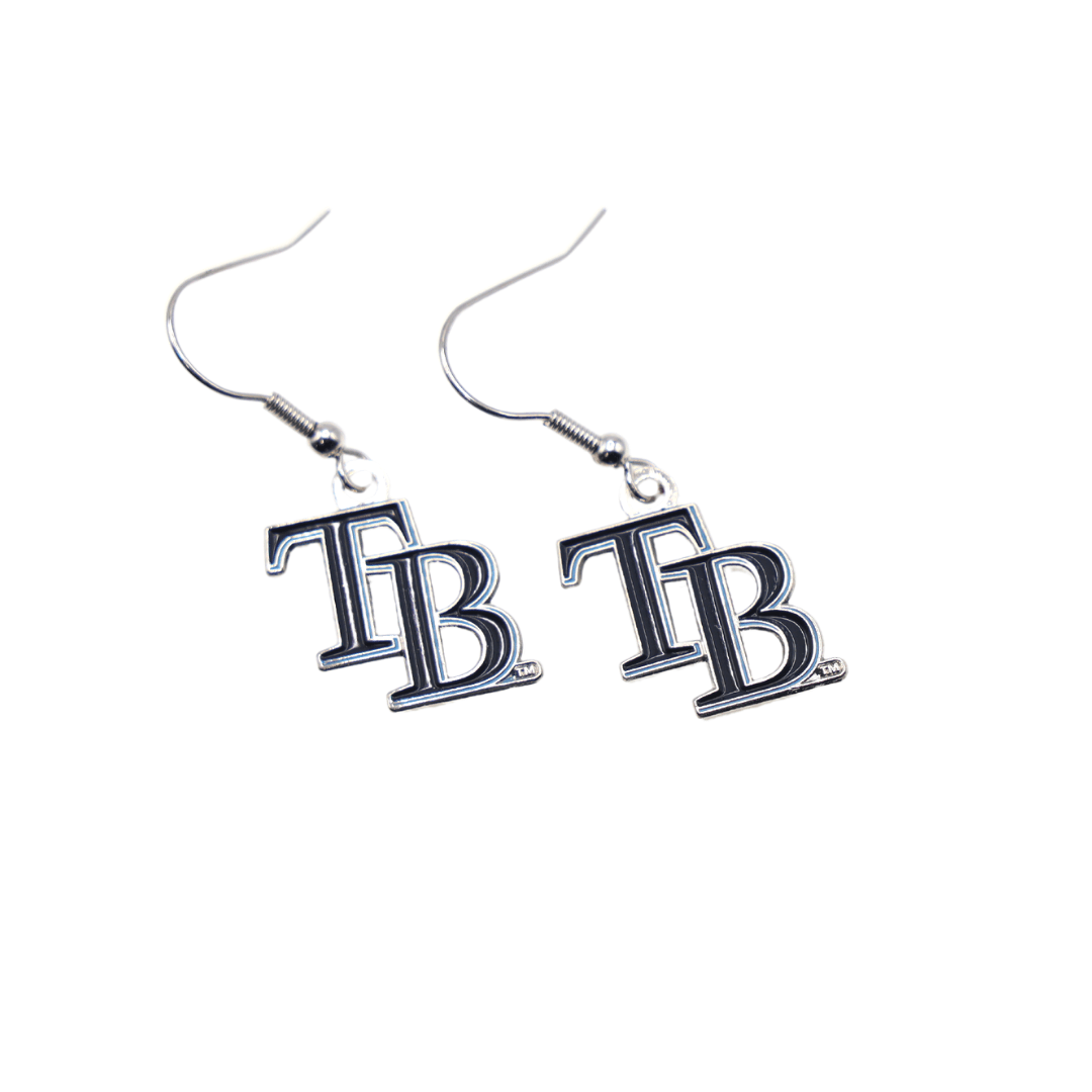 RAYS NAVY TB HOOK EARRINGS - The Bay Republic | Team Store of the Tampa Bay Rays & Rowdies