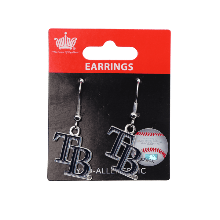 RAYS NAVY TB HOOK EARRINGS - The Bay Republic | Team Store of the Tampa Bay Rays & Rowdies