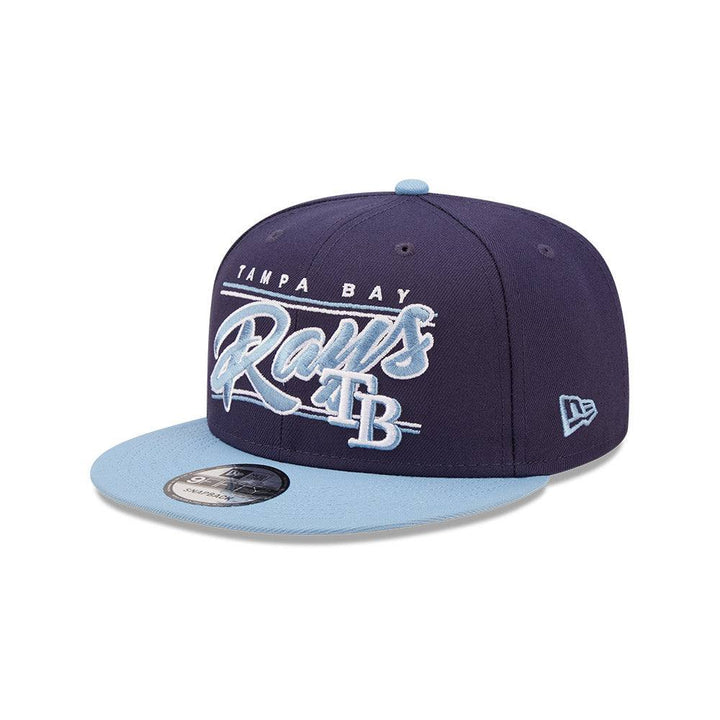 RAYS NAVY TB RAYS SCRIPT NEW ERA 9FIFTY SNAPBACK HAT - The Bay Republic | Team Store of the Tampa Bay Rays & Rowdies