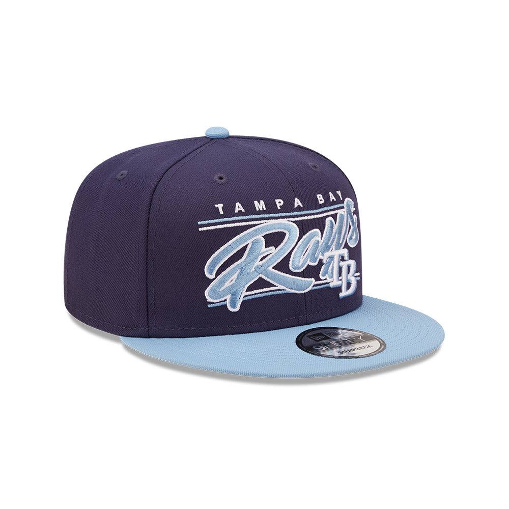 RAYS NAVY TB RAYS SCRIPT NEW ERA 9FIFTY SNAPBACK HAT - The Bay Republic | Team Store of the Tampa Bay Rays & Rowdies