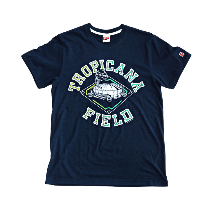 RAYS NAVY TROPICANA FIELD T-SHIRT - The Bay Republic | Team Store of the Tampa Bay Rays & Rowdies