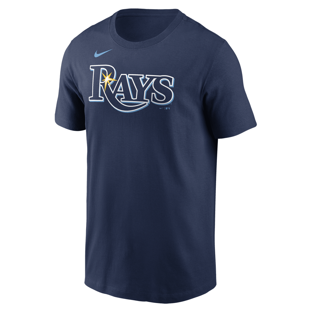 RAYS NAVY WORDMARK T-SHIRT - The Bay Republic | Team Store of the Tampa Bay Rays & Rowdies