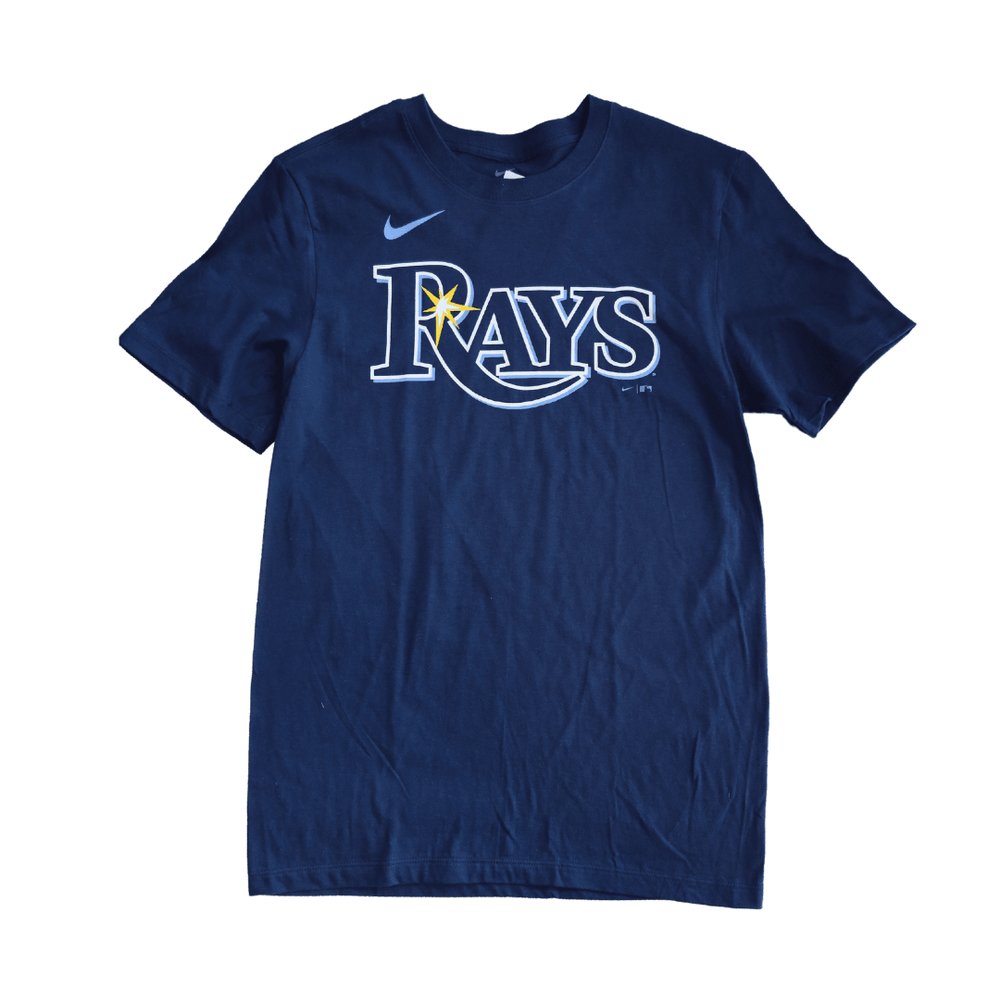 RAYS NAVY WORDMARK T-SHIRT - The Bay Republic | Team Store of the Tampa Bay Rays & Rowdies