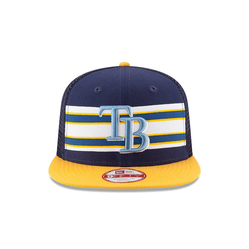 RAYS NAVY/GOLD THROWBACK STRIPES TB NEW ERA 9FIFTY NEW ERA SNAPBACK HAT - The Bay Republic | Team Store of the Tampa Bay Rays & Rowdies