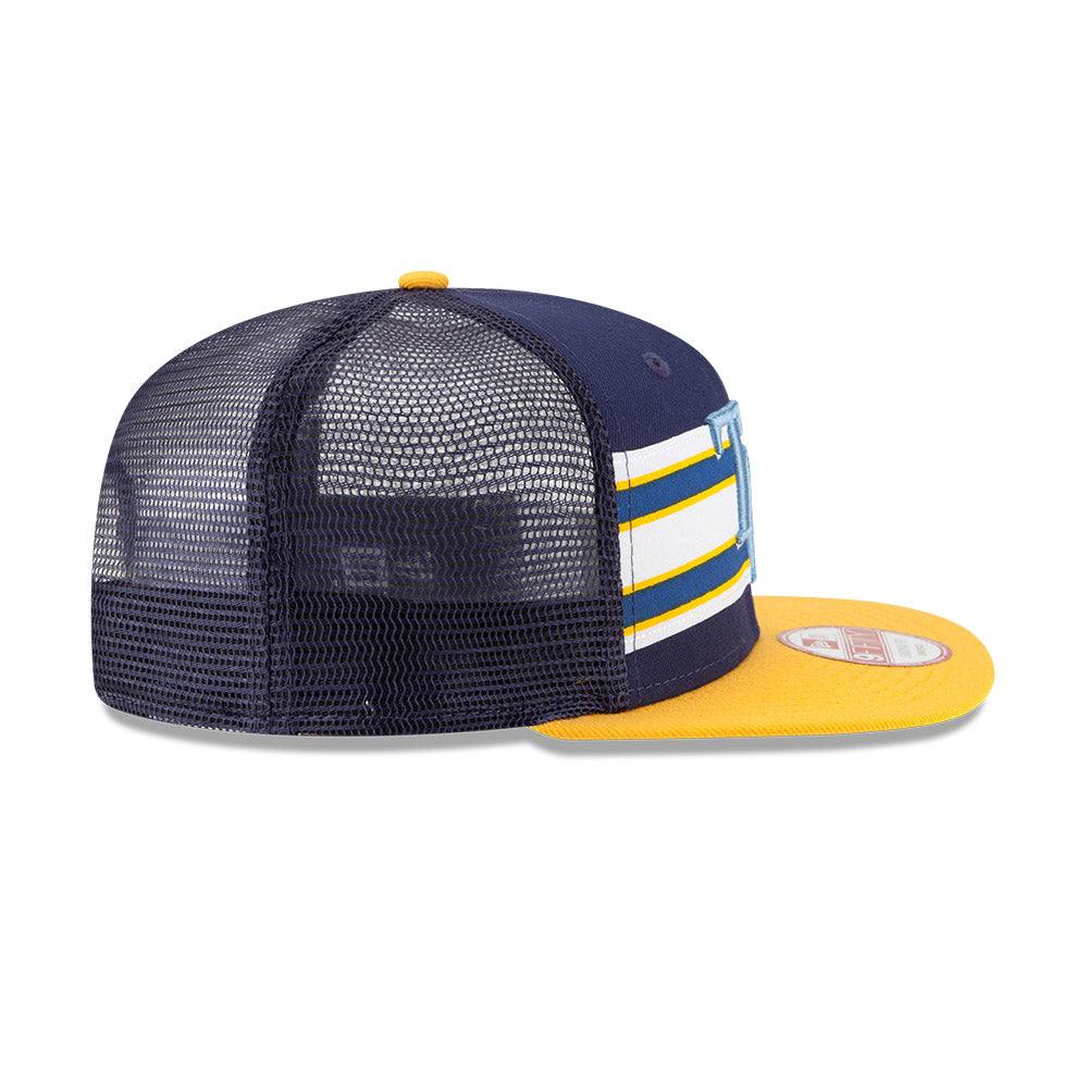 RAYS NAVY/GOLD THROWBACK STRIPES TB NEW ERA 9FIFTY NEW ERA SNAPBACK HAT - The Bay Republic | Team Store of the Tampa Bay Rays & Rowdies