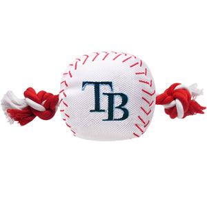 RAYS WHITE DOG TOY ROPE - The Bay Republic | Team Store of the Tampa Bay Rays & Rowdies
