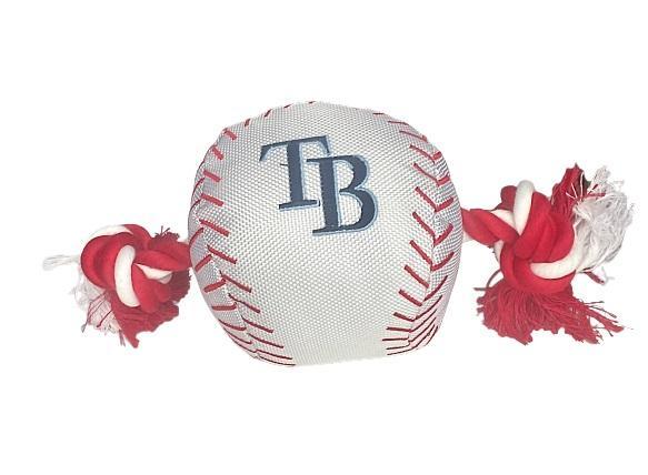 RAYS WHITE DOG TOY ROPE - The Bay Republic | Team Store of the Tampa Bay Rays & Rowdies