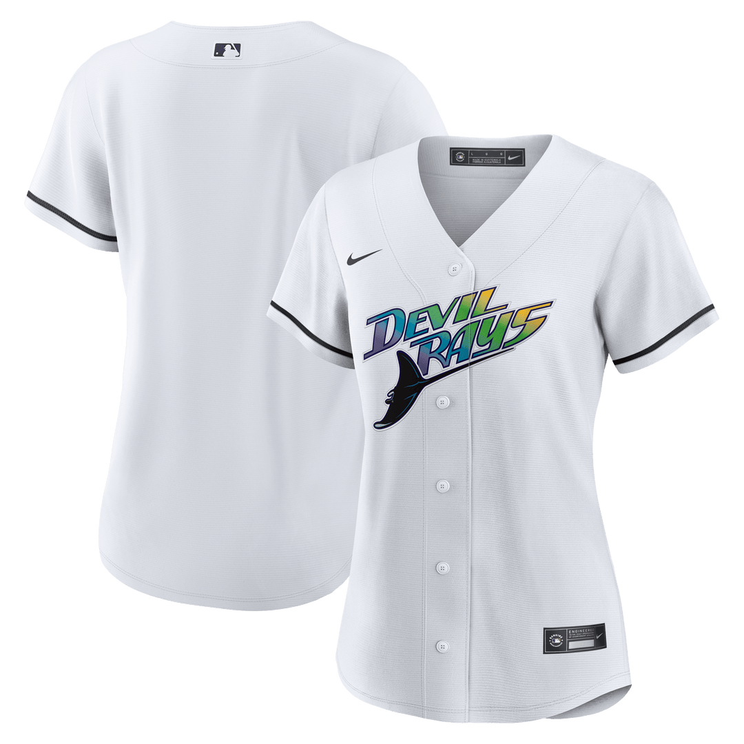 RAYS WHITE WOMEN'S DEVIL RAYS REPLICA NIKE JERSEY - The Bay Republic | Team Store of the Tampa Bay Rays & Rowdies