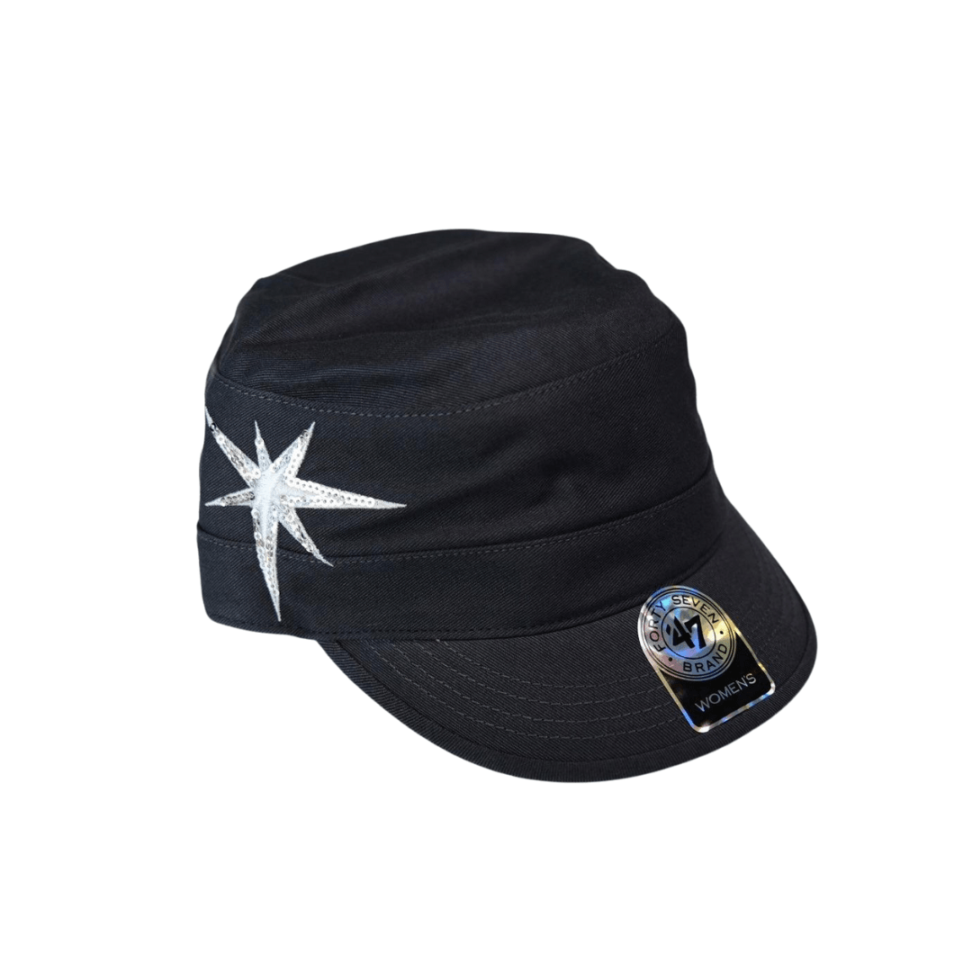RAYS WOMEN'S BLACK CADET SPARKLE 47 BRAND ADJUSTABLE HAT - The Bay Republic | Team Store of the Tampa Bay Rays & Rowdies