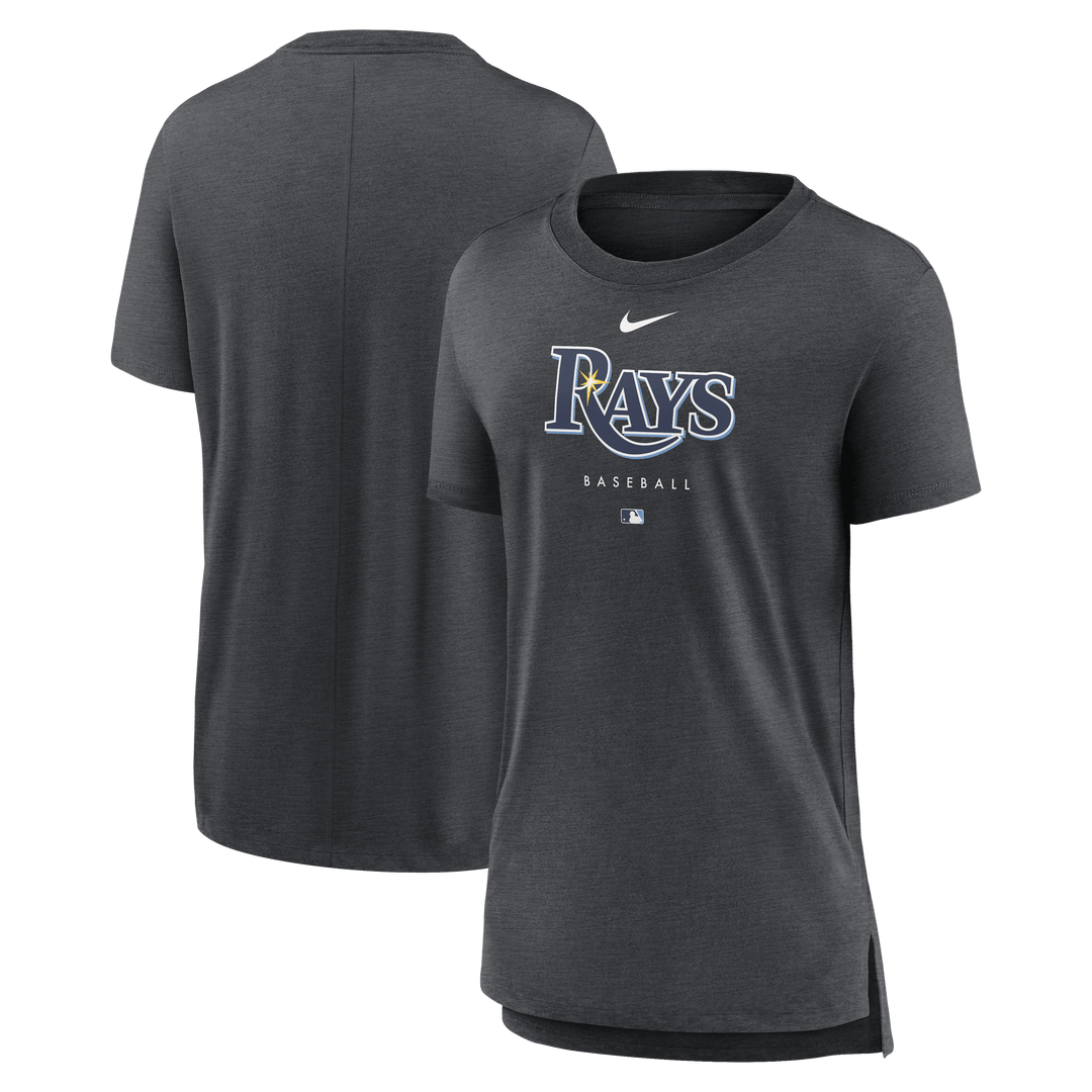 RAYS WOMEN'S GREY NIKE RAYS BASEBALL T-SHIRT - The Bay Republic | Team Store of the Tampa Bay Rays & Rowdies