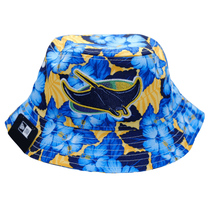RAYS YELLOW AND BLUE FLORAL DEVIL RAYS BUCKET HAT - The Bay Republic | Team Store of the Tampa Bay Rays & Rowdies