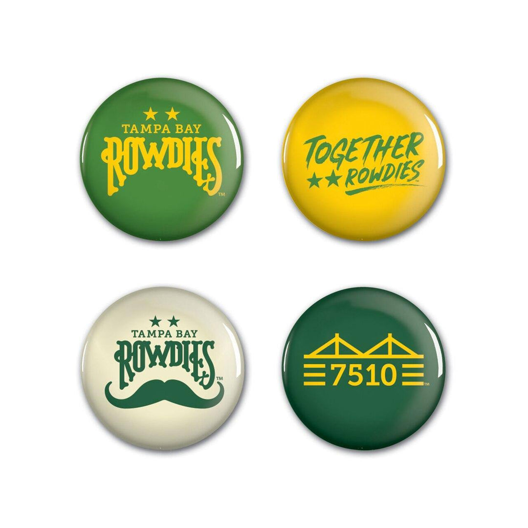 ROWDIES 4 PACK BUTTON SET - The Bay Republic | Team Store of the Tampa Bay Rays & Rowdies