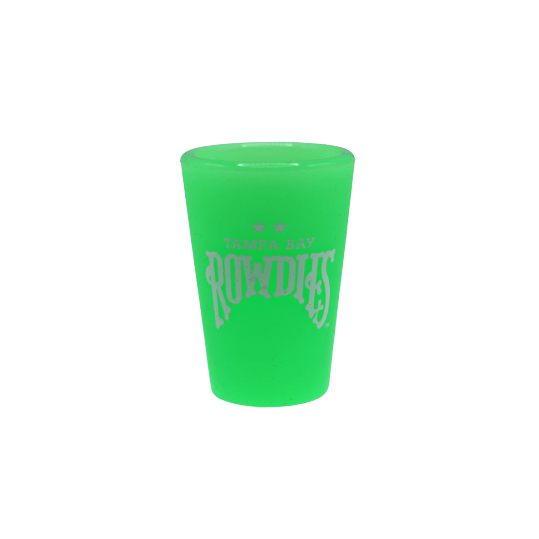 ROWDIES GREEN GLOW IN THE DARK SILIPINT SHOT GLASS - The Bay Republic | Team Store of the Tampa Bay Rays & Rowdies