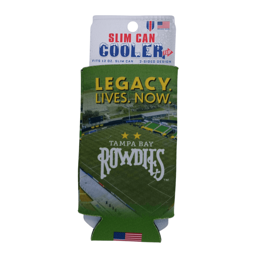 ROWDIES LEGACY. LIVES. NOW. SLIM CAN KOOZIE - The Bay Republic | Team Store of the Tampa Bay Rays & Rowdies