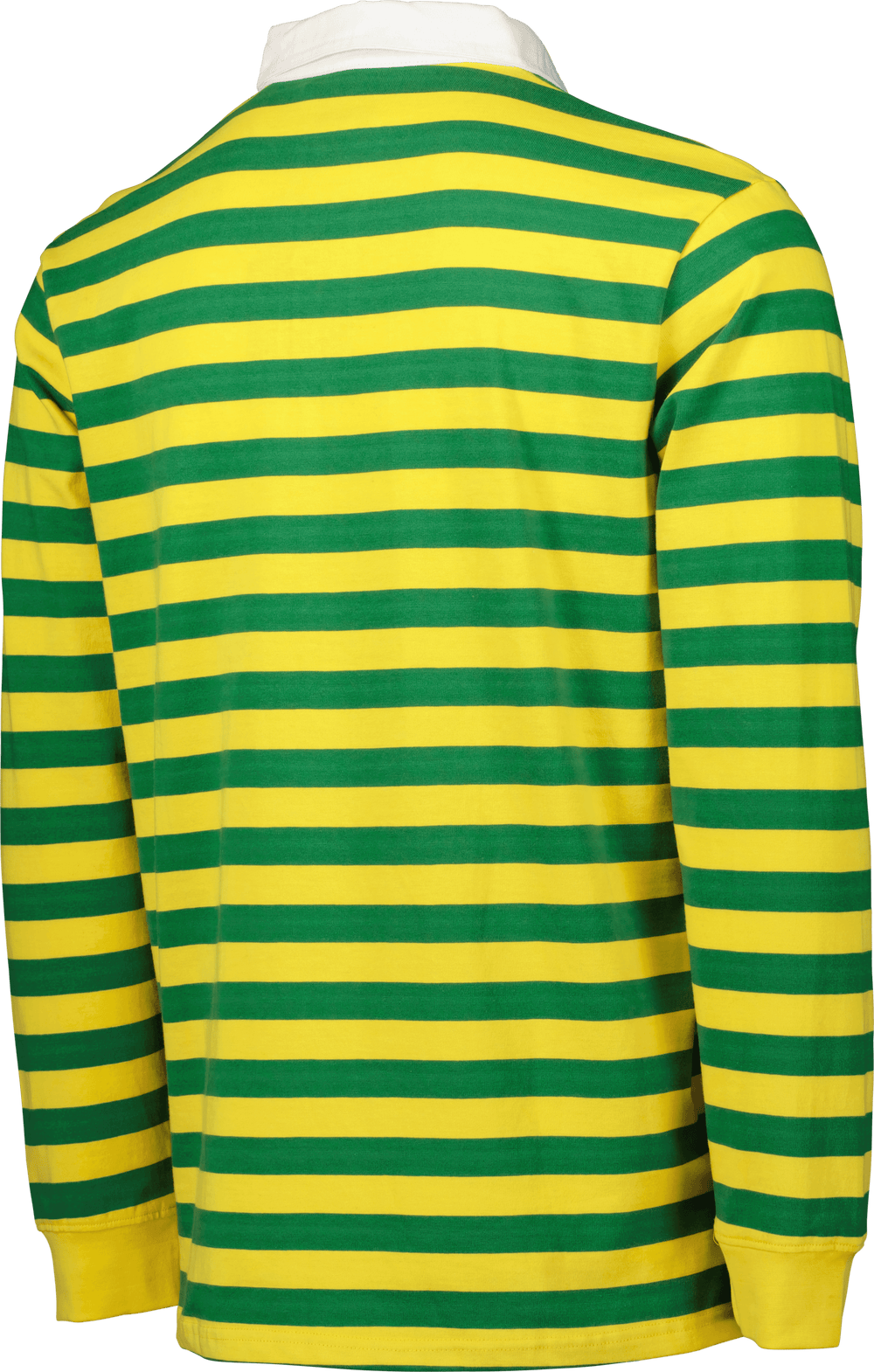 ROWDIES MEN'S YELLOW AND GREEN STRIPED CREST LONG SLEEVE POLO - The Bay Republic | Team Store of the Tampa Bay Rays & Rowdies