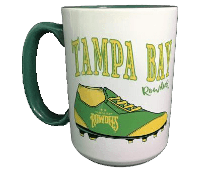ROWDIES RETRO WHITE COFFEE MUG - The Bay Republic | Team Store of the Tampa Bay Rays & Rowdies