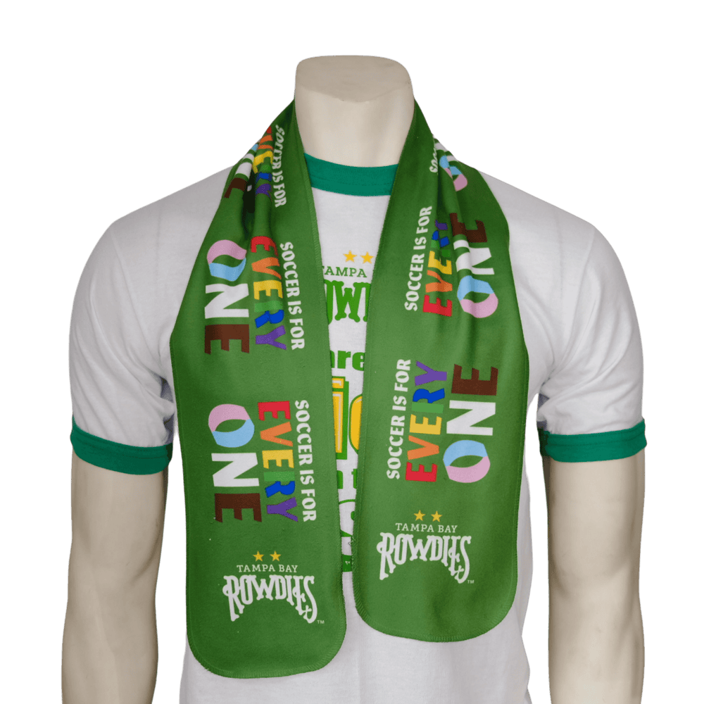 ROWDIES SOCCER IS FOR EVERYONE SCARF - The Bay Republic | Team Store of the Tampa Bay Rays & Rowdies