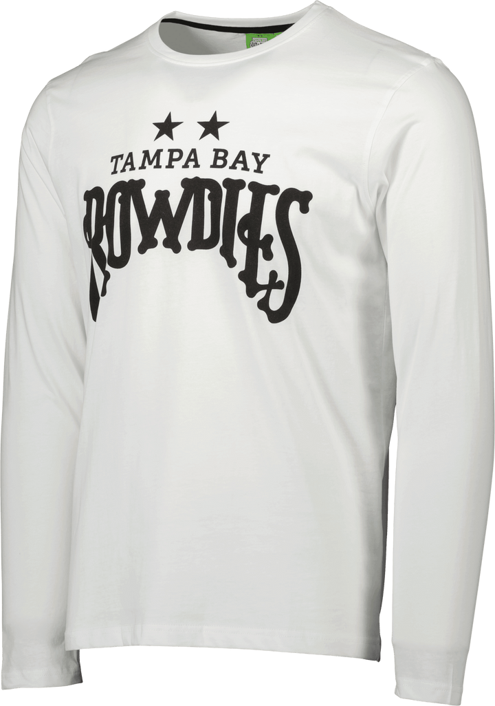 ROWDIES WHITE 2 STAR LONG SLEEVE SHIRT - The Bay Republic | Team Store of the Tampa Bay Rays & Rowdies