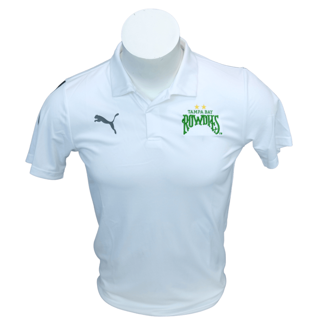 ROWDIES WHITE 2 STAR POLO - The Bay Republic | Team Store of the Tampa Bay Rays & Rowdies